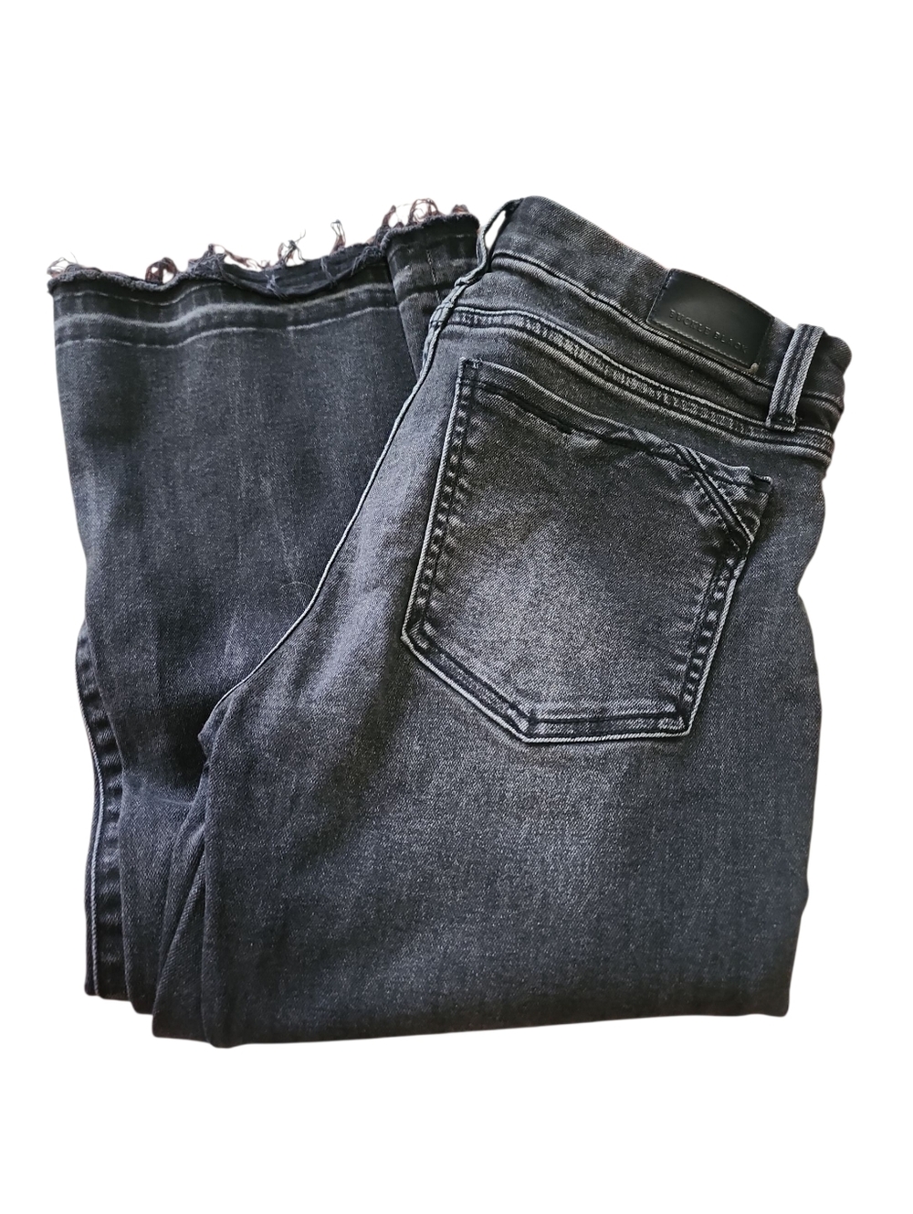 Buckle Black Flare Raw Hem Jean Size 28